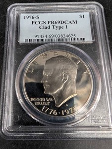 1976-S Eisenhower Dollar PCGS PR69DCAM Clad Type 1