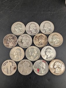 14 90% Silver Quarters