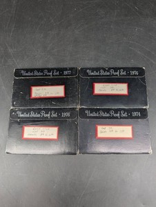 Four United States Proof Sets - 1974, 1976, 1976 & 1977