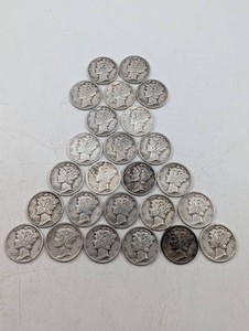 Vintage U.S. Mercury Dime Collection (Lot of 25)