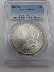 1885-O Morgan Silver Dollar PCGS MS63