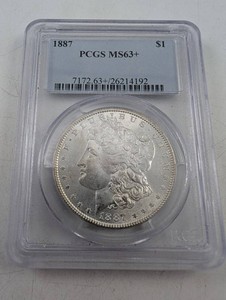 1887 Morgan Silver Dollar PCGS MS63