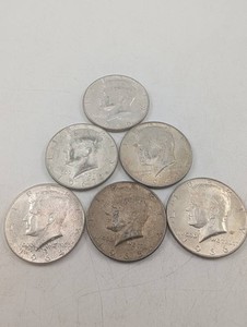 Six Kennedy Half Dollar Coins 90% And 40% Silver