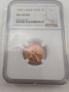 1960 Large Date 1C NGC MS 66 RD