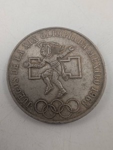 Mexico 1968 Olympic Games 25 Pesos .720 Silver Coin
