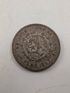 1957 Mexico 1 Peso Coin