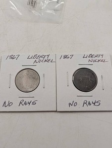 1867 Liberty Nickel 5 Cents No Rays