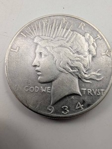 1934 Peace Dollar Coin