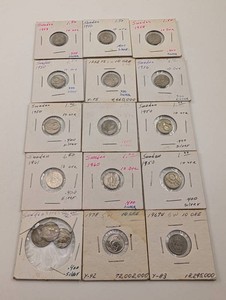 Lot of 17 Swedish .400 Silver Coins