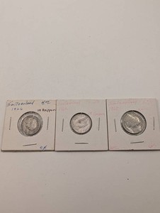Switzerland 1926 10 Rappen Coin 50% Silver