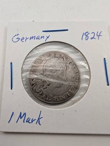 Germany Silver 1824 1 Mark Coin