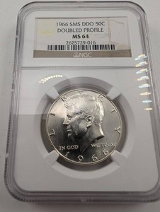 1966 SMS DDO 50C Doubled Profile MS 64