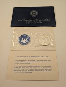 1974 Eisenhower 40% Silver Dollar In Original Packaging