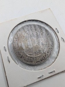South Africa 1940 2 12 Shilling Silver Coin