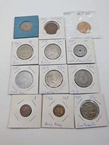 Lot Of 11 International Coins And Washington State Tax Token