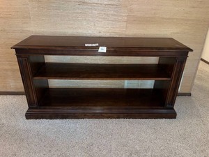Console Table - Dark Wood Sofa Table With Open Shelves