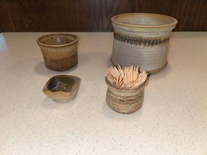 Studio Pottery - Handmade Ceramic Vessels & Ashtray (Lot of 4)