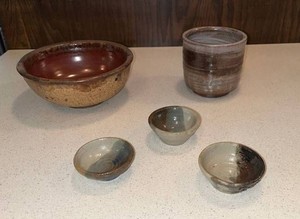 Handmade Studio Pottery Bowls & Tumbler (Lot of 5)
