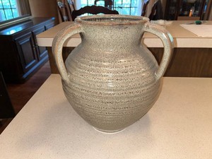 Ceramic Vase Urn - Large Two-Handled Speckled Glaze