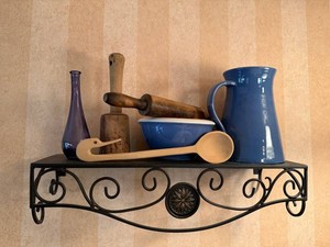 Kitchen Decor Mixed Lot - Ceramiche Virginia Pitcher, Bowl & Shelf