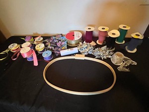 Ribbon & Craft Supplies - Offray, Celebrate It & Embroidery Hoop Mixed Lot