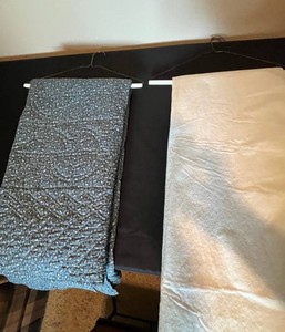 Textile Panels - Floral, White & Black Fabric