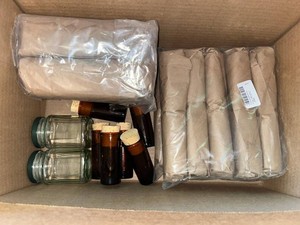 Laboratory Glassware - Amber Bottles, Glass Jars & Wrapped Containers Mixed Lot