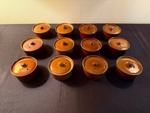 Covered Ceramic Baking Dishes - Polish Glazed Stoneware (Lot of 12)