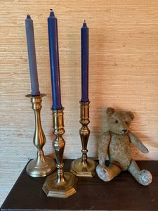 Candlestick Holders & Teddy Bear Mixed Lot