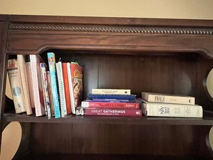 Cookbook & Bible Books Mixed Lot - Recipe, Study & Reference Titles - bookcase NOT included