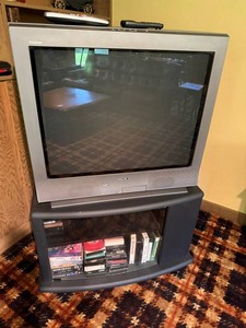 Vintage CRT TV - Sony Trinitron KV-32FS13 With Stand & VHS
