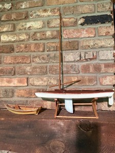 Model Boats - Wooden Sailing Yacht & Rowboat Mixed Lot