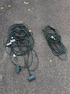 Outdoor Extension Cords - Green Electrical Cords (Lot of 2)