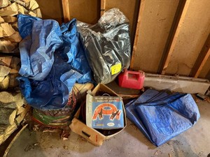 Booster Cables - Superboost, Gas Can & Tarps Mixed Lot