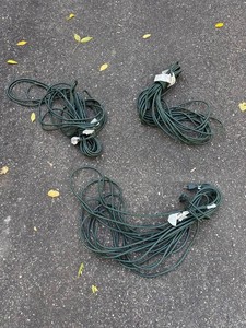 Outdoor Extension Cords - Green Electrical Cord Assortment (Lot of 3)