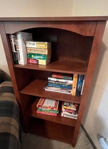 Bookshelf - Wooden Bookcase With Assorted Books Included