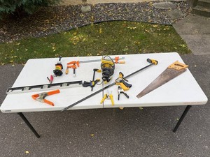 Hand Tools Mixed Lot - Irwin Quick-Grip Clamps, Level & Saw