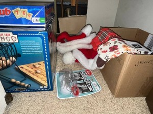 Board Games & Holiday Decor Mixed Lot - Rummikub, Bingo & Seasonal Items