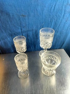 Vintage pressed glassware from the Anchor Hocking Wexford pattern,