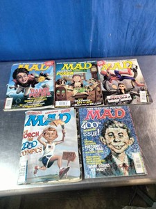 5 Vintage issues of MAD Magazine from the late 1990s and 2000
