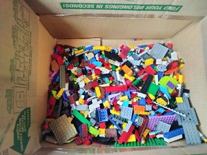 A large collection of mixed Lego bricks