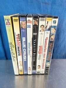 Eight DVD movie cases