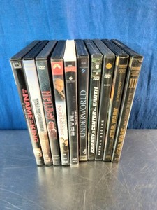 A collection of 10 movie DVDs
