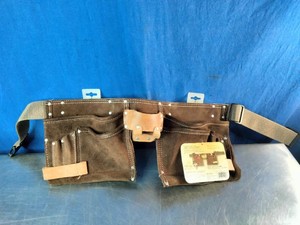 Leather carpentersgeneral construction tool belt and apron,