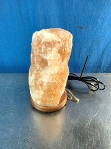 A hand-carved, natural Himalayan salt lamp