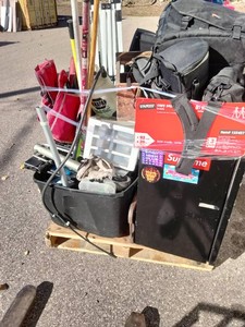 Pallet lot of sale leftovers.