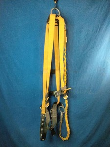 A full-body construction safety harness