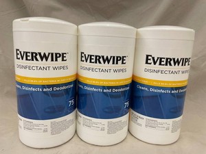 Everwipe Disinfectant Wipes 75ct (Lot of 3)