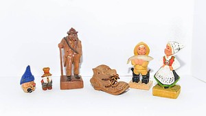 Decorative Wooden Figurines  Assorted Carved Wood Sculptures