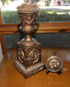Ornate Ceramic Vase  3 Pieces